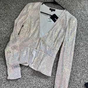 NEW SEQUIN women small blouse